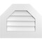 Ekena Millwork Octagonal Top Surface Mount PVC Gable Vent w/ 3-1/2"W x 1"P Standard Frame, 22"W x 18"H GVPOT22X1801SN - alternate 1